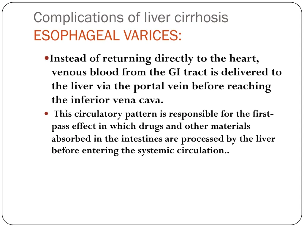 complications of liver cirrhosis esophageal 1