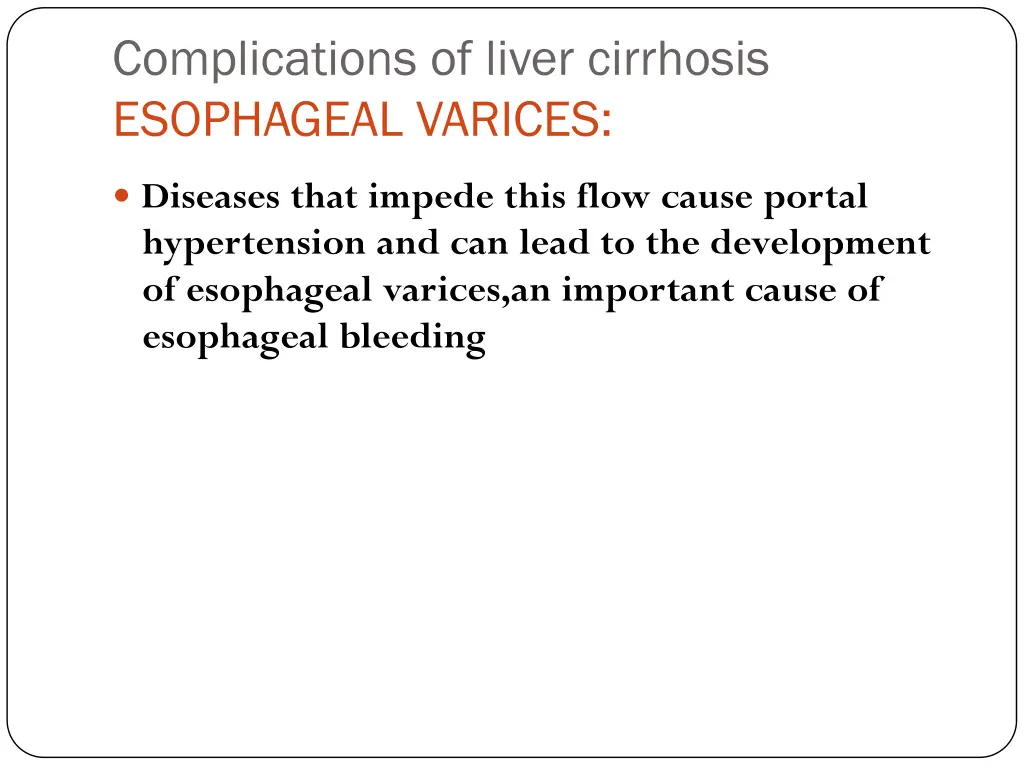complications of liver cirrhosis esophageal 2