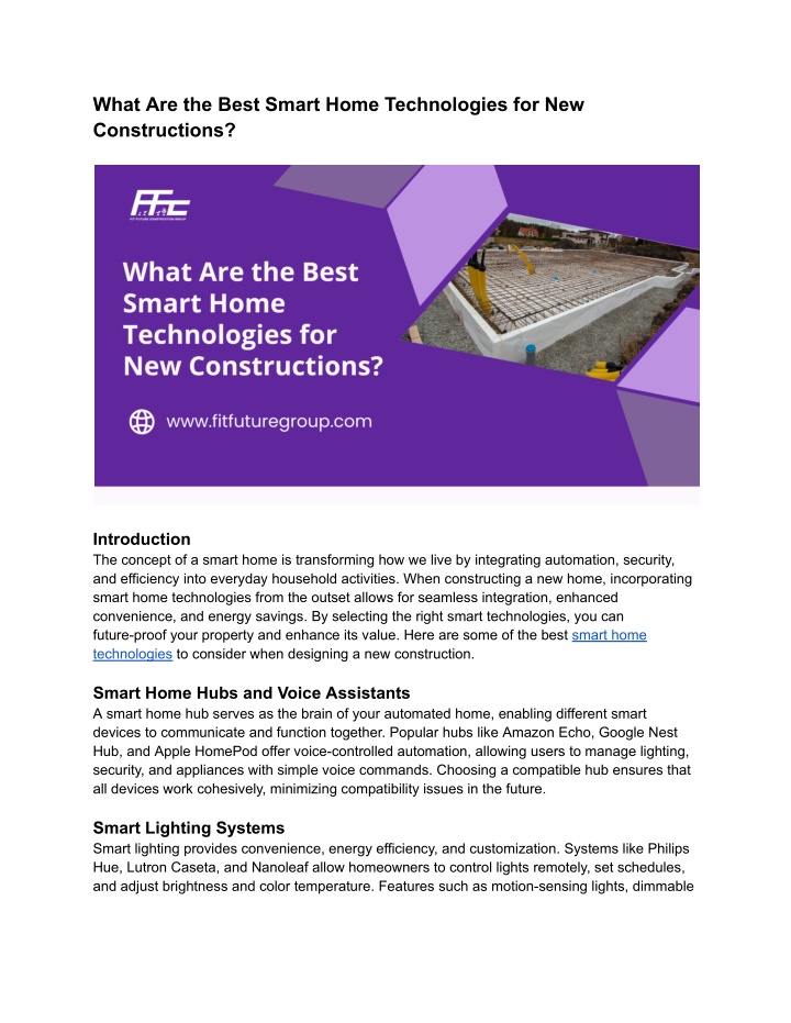 what are the best smart home technologies