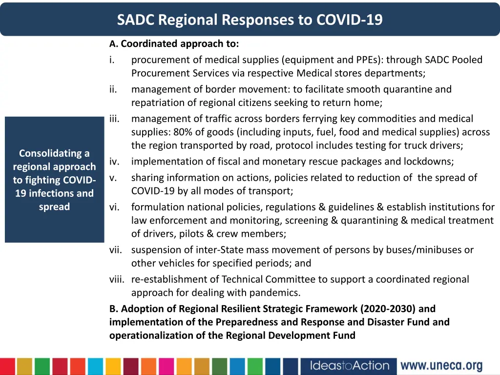 sadc regional responses to covid 19