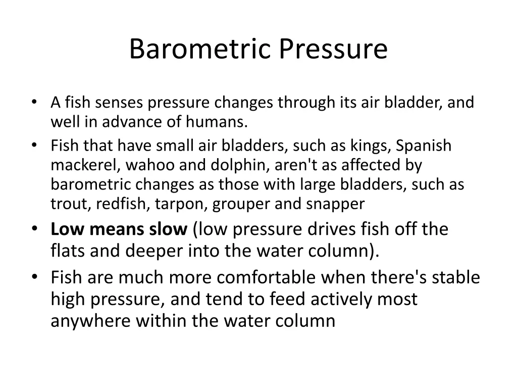 barometric pressure