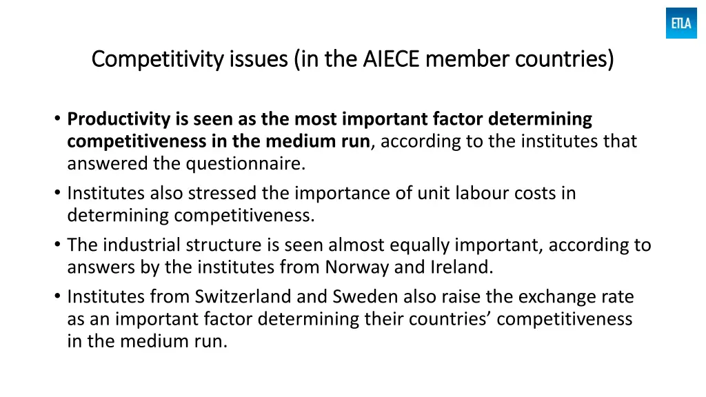 competitivity competitivity issues