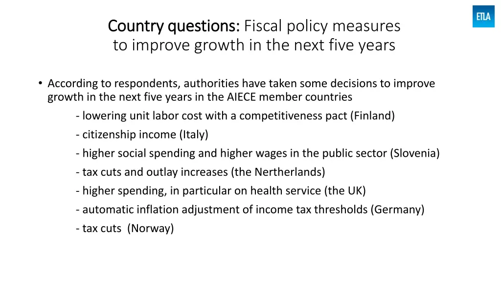 country questions country questions fiscal policy
