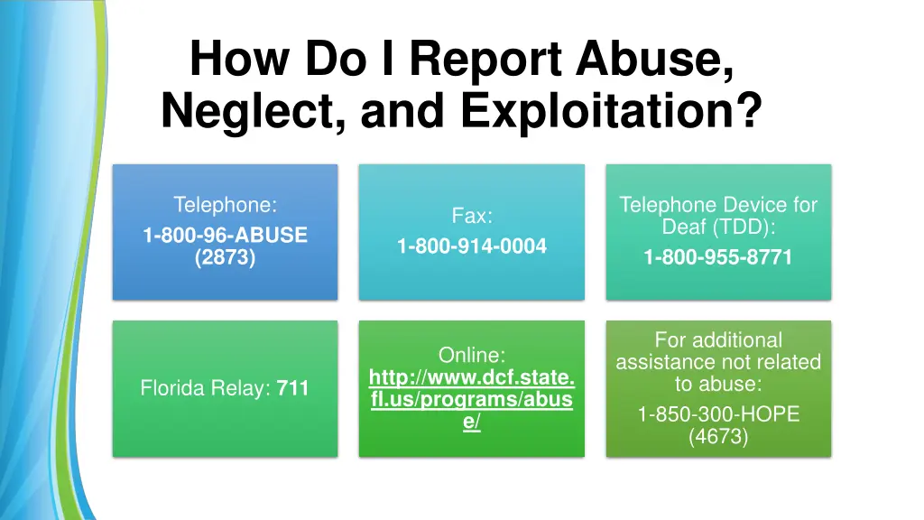 how do i report abuse neglect and exploitation