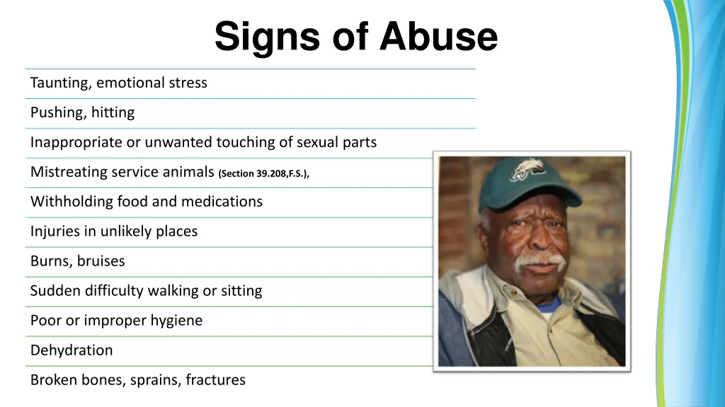 signs of abuse