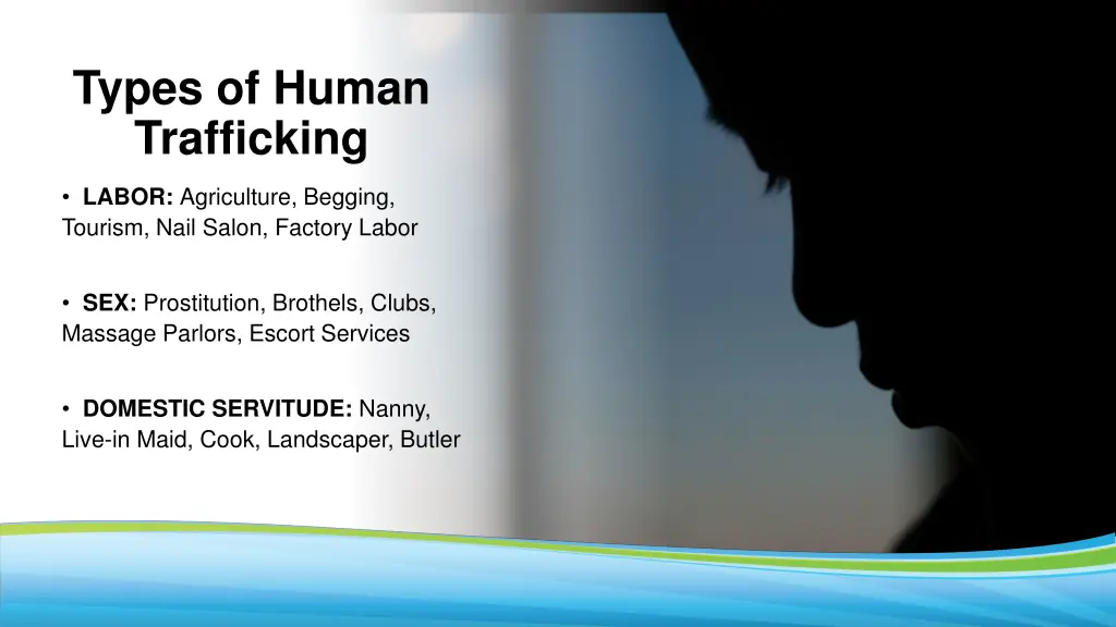 types of human trafficking