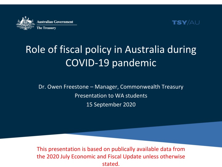 role of fiscal policy in australia during covid