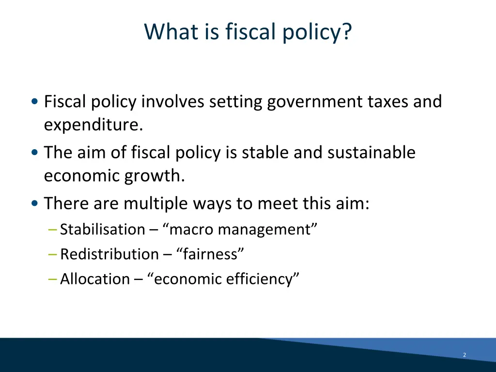 what is fiscal policy
