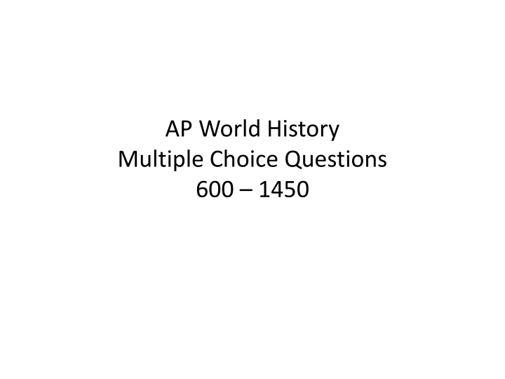 ap world history multiple choice questions