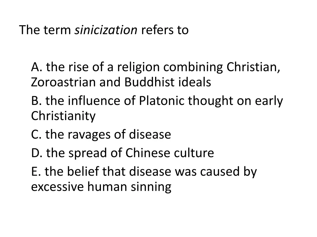 the term sinicization refers to