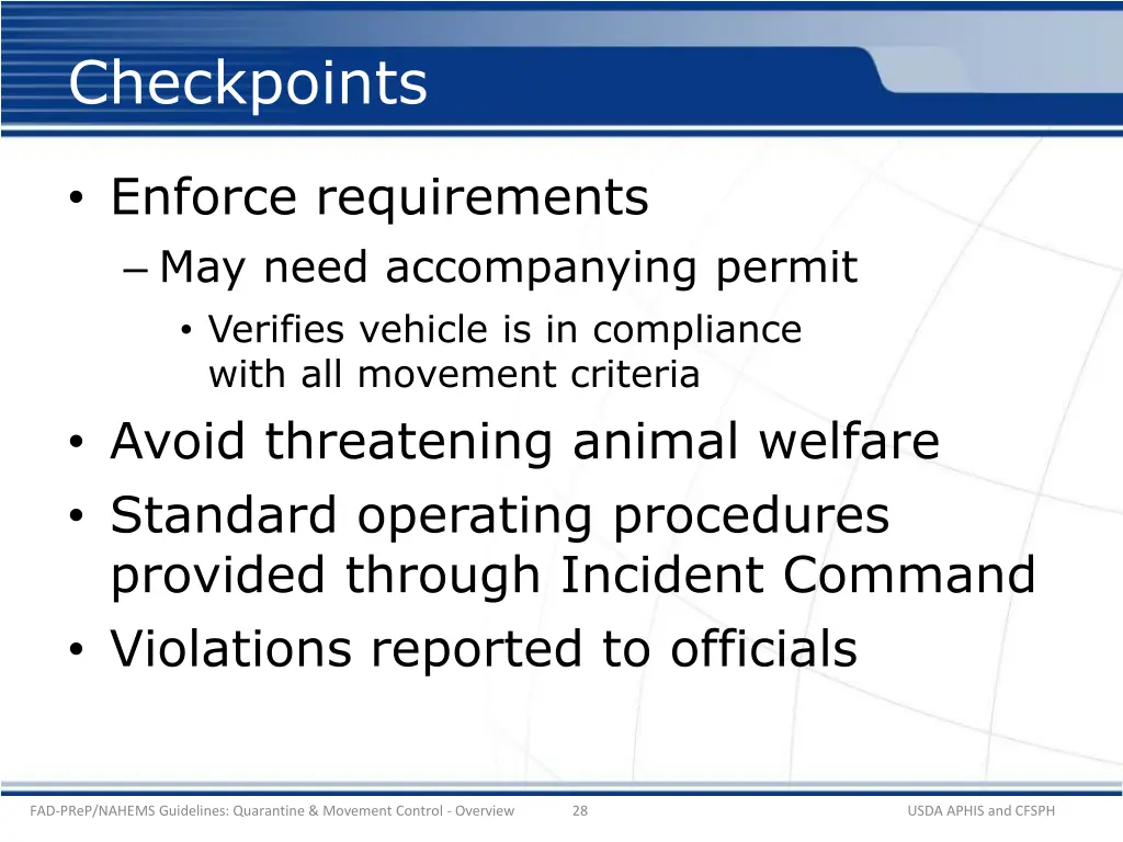 checkpoints