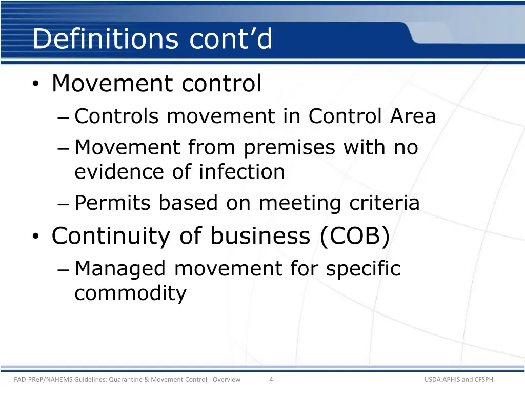 definitions cont d