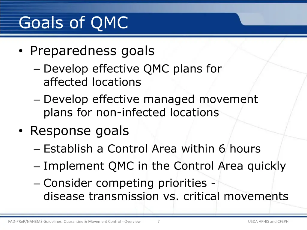 goals of qmc