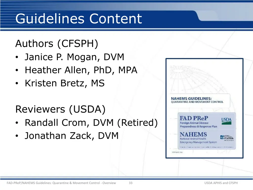 guidelines content