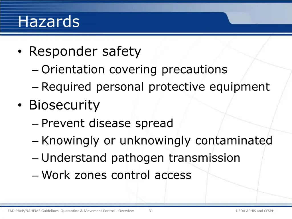 hazards