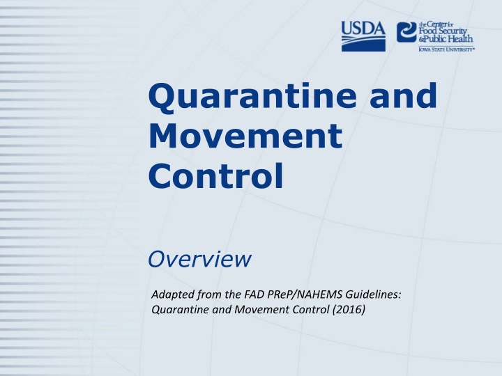 quarantine and movement control