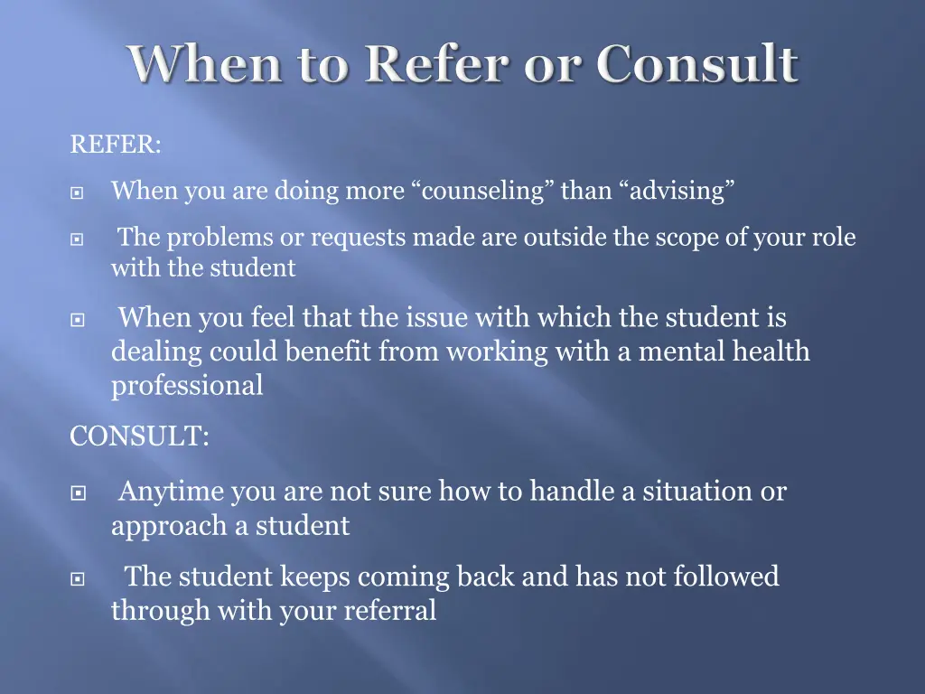 refer