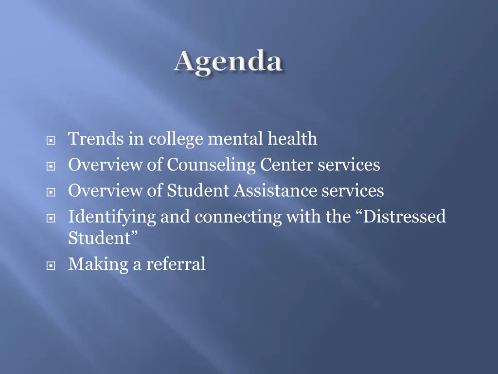 trends in college mental health overview