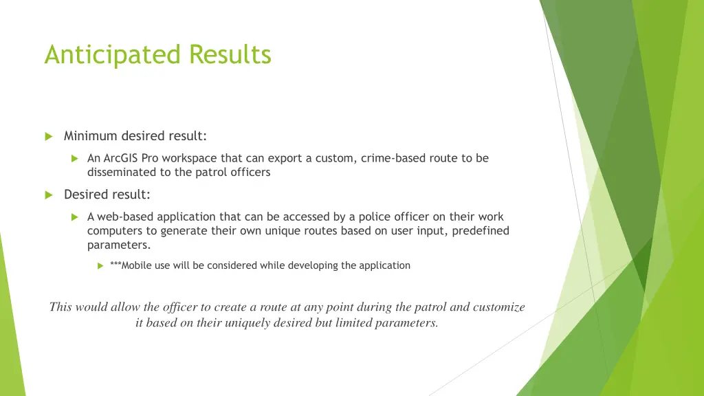 anticipated results