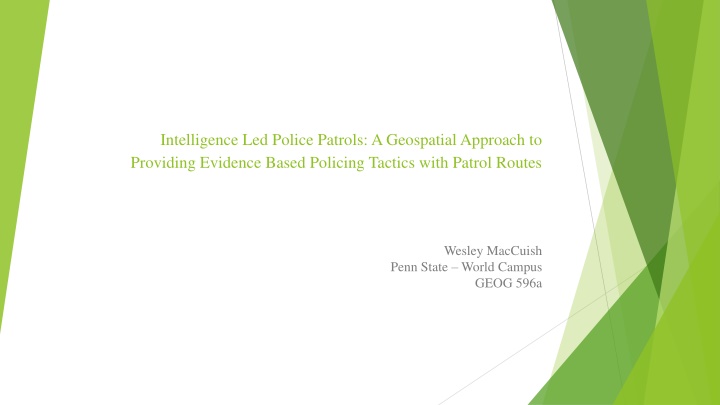 intelligence led police patrols a geospatial