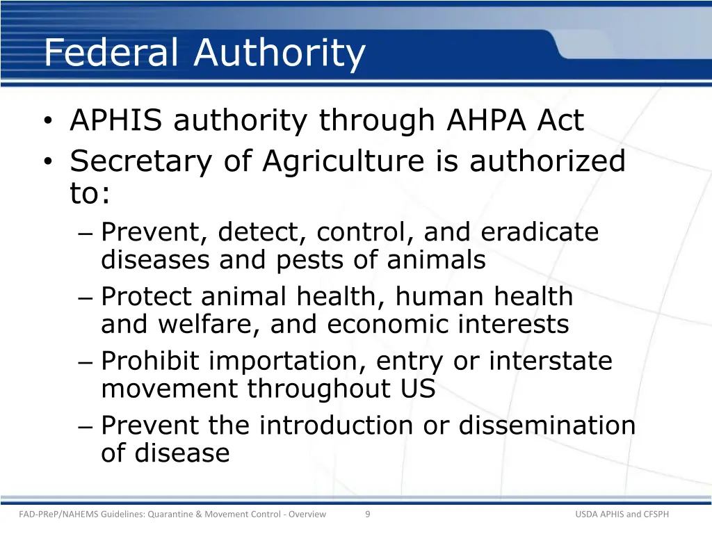 federal authority