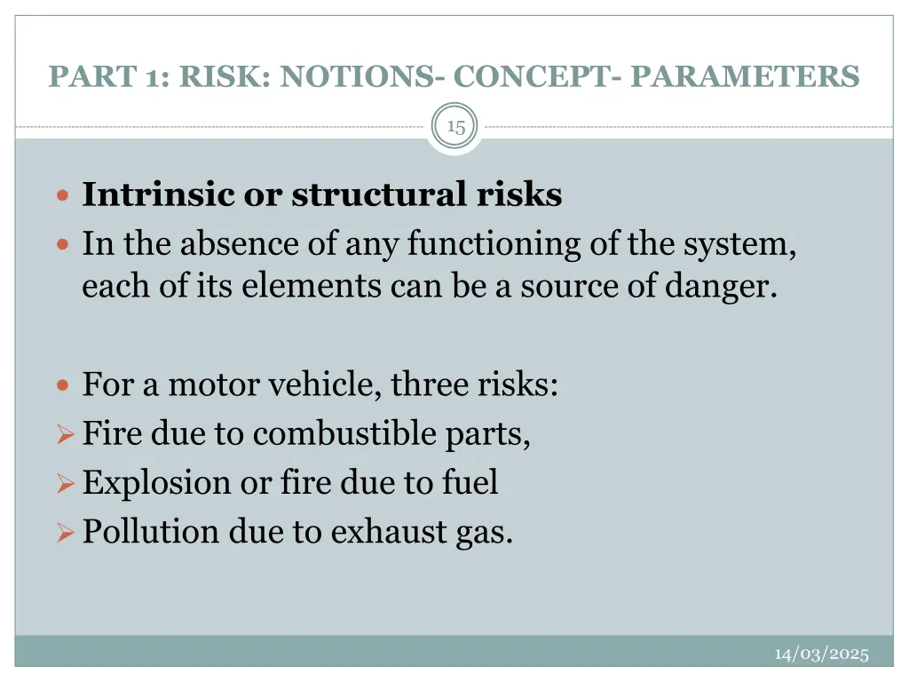part 1 risk notions concept parameters 13