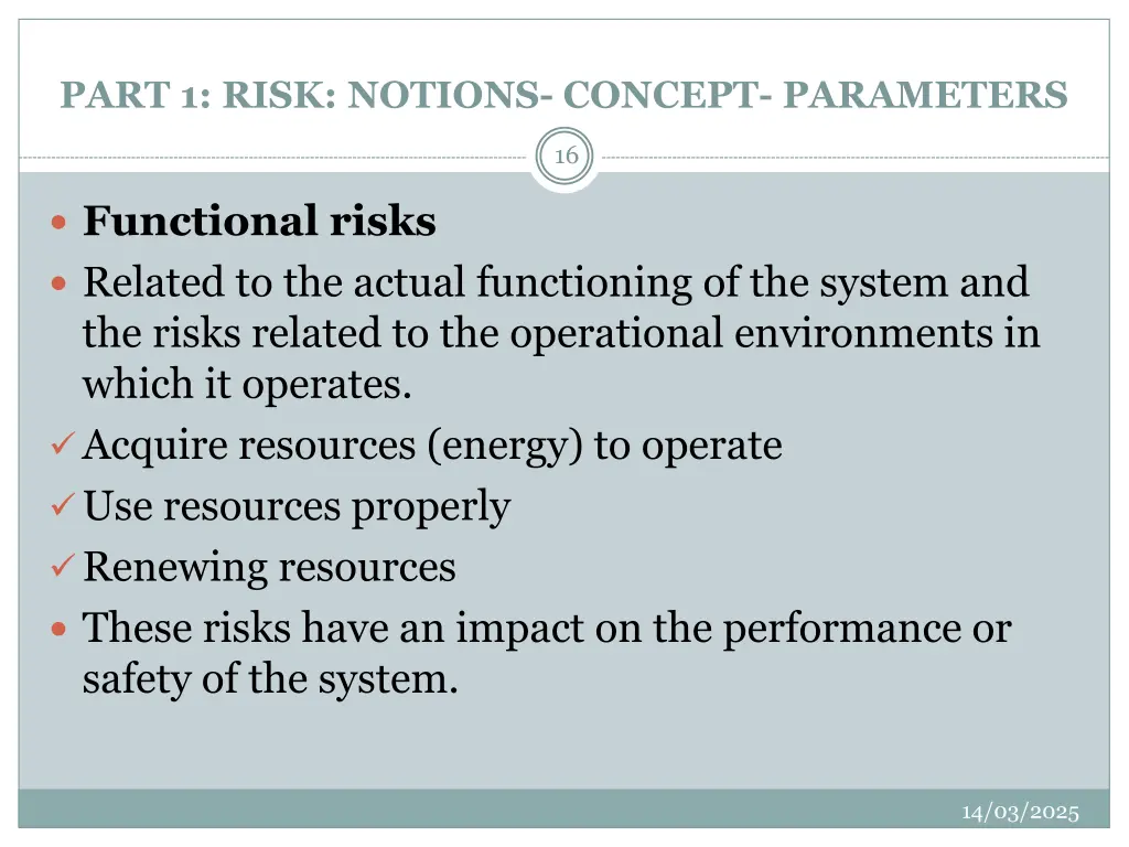 part 1 risk notions concept parameters 14