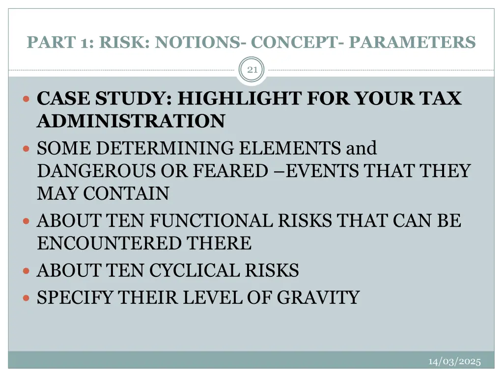 part 1 risk notions concept parameters 19