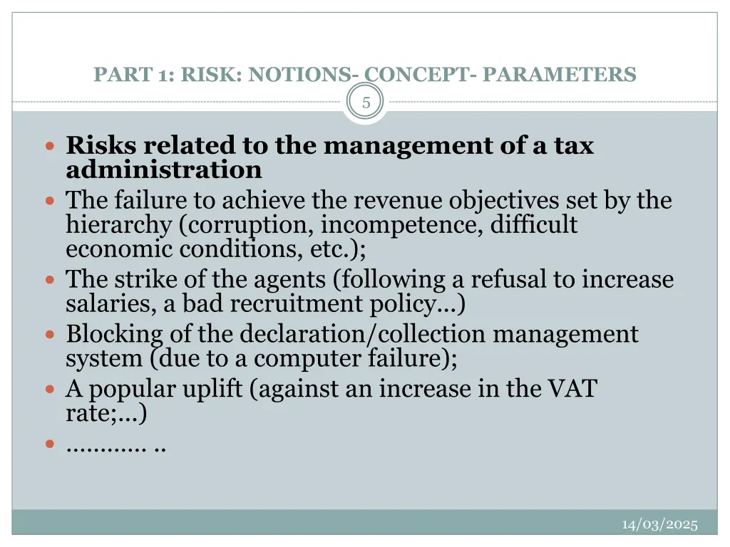 part 1 risk notions concept parameters 5
