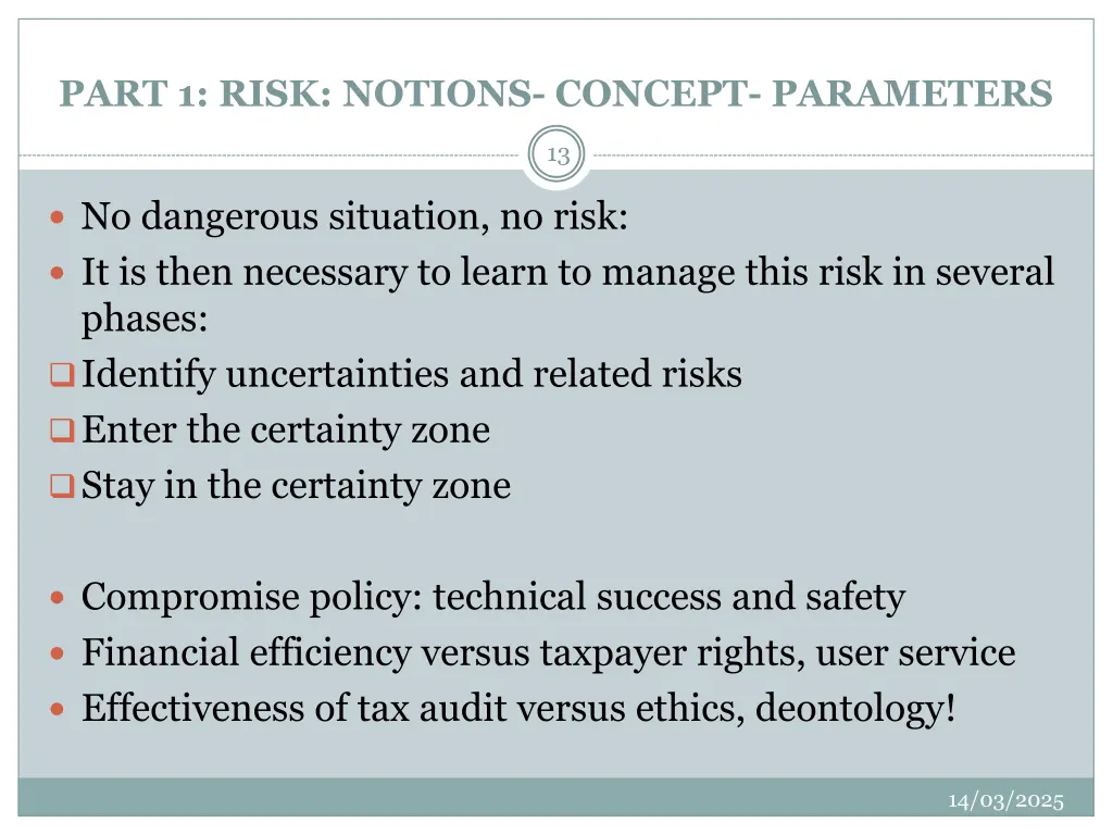part 1 risk notions concept parameters 9