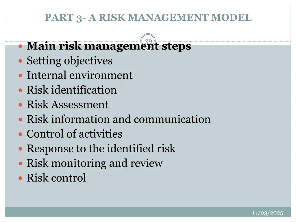 part 3 a risk management model 3