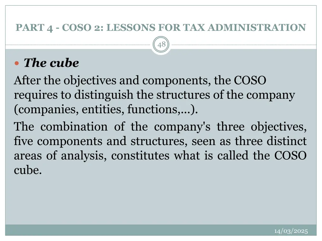 part 4 coso 2 lessons for tax administration 5