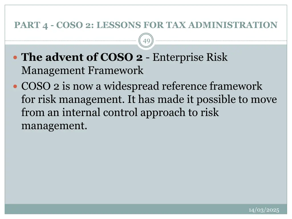 part 4 coso 2 lessons for tax administration 6