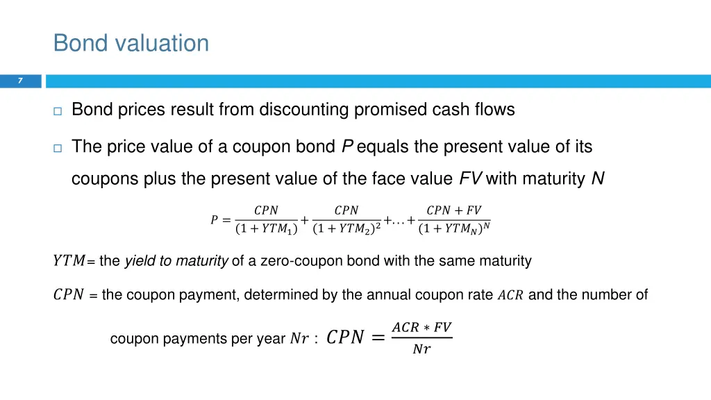 bond valuation