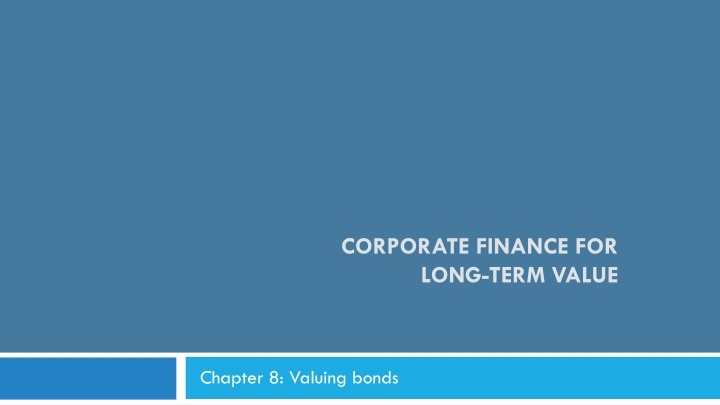 corporate finance for long term value