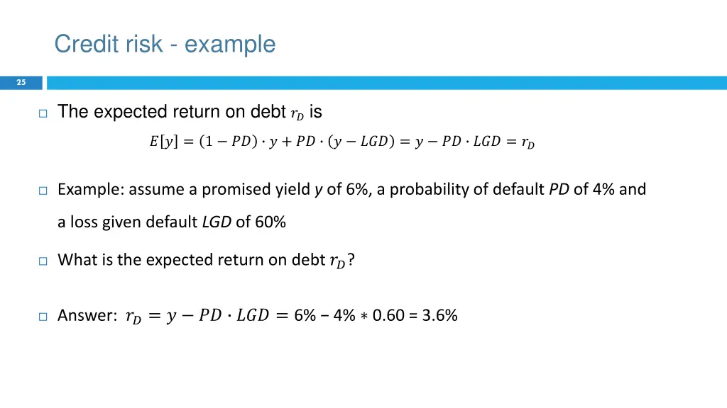 credit risk example