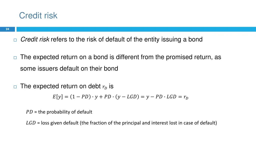credit risk