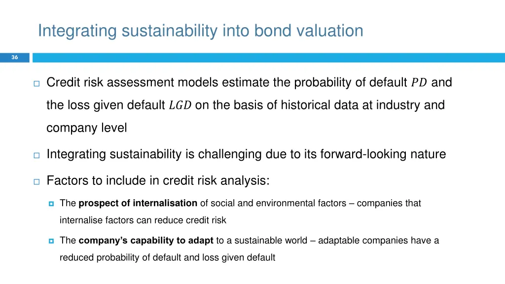 integrating sustainability into bond valuation 1