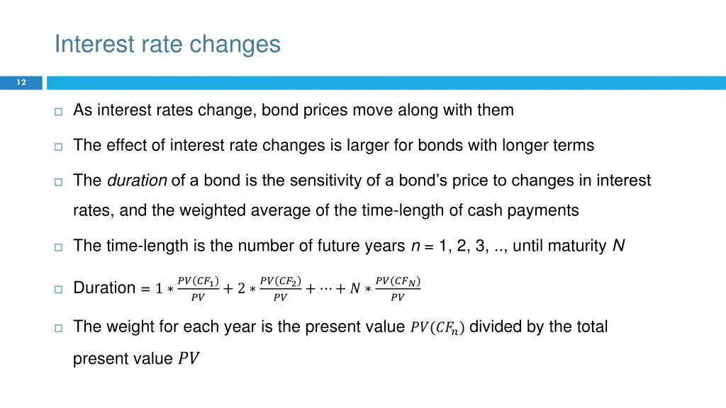 interest rate changes