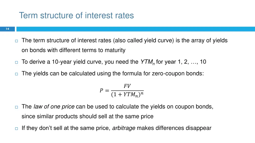 term structure of interest rates