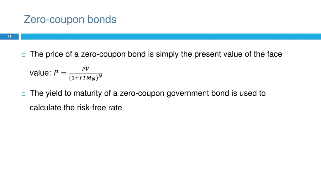 zero coupon bonds