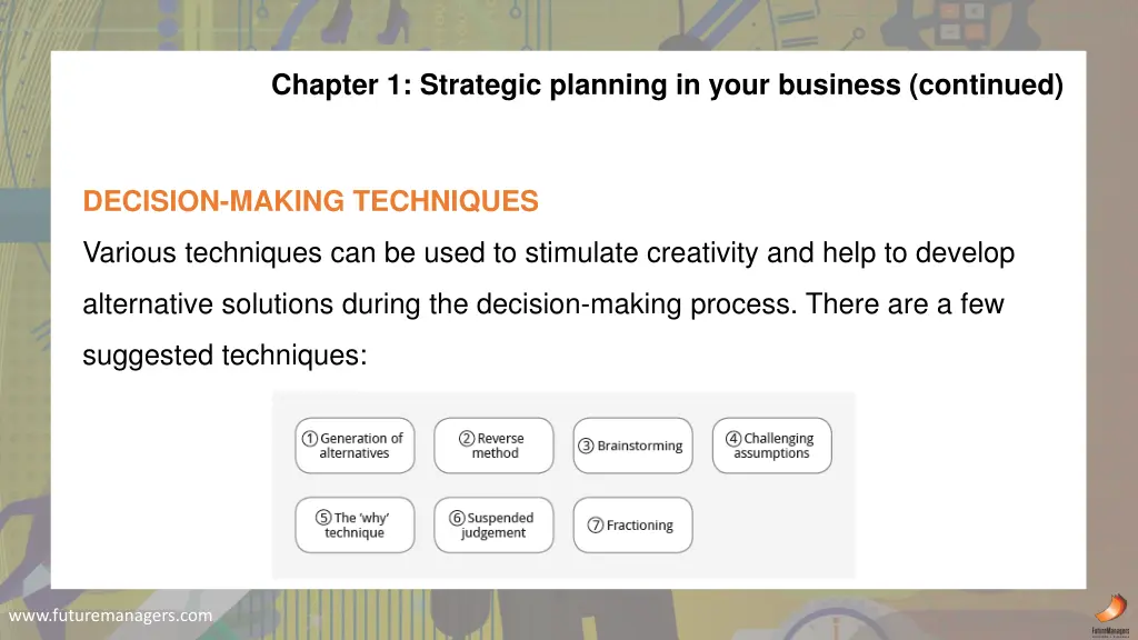 chapter 1 strategic planning in your business 2