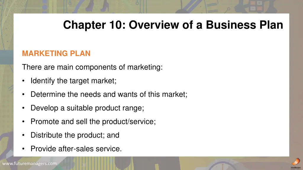 chapter 10 overview of a business plan
