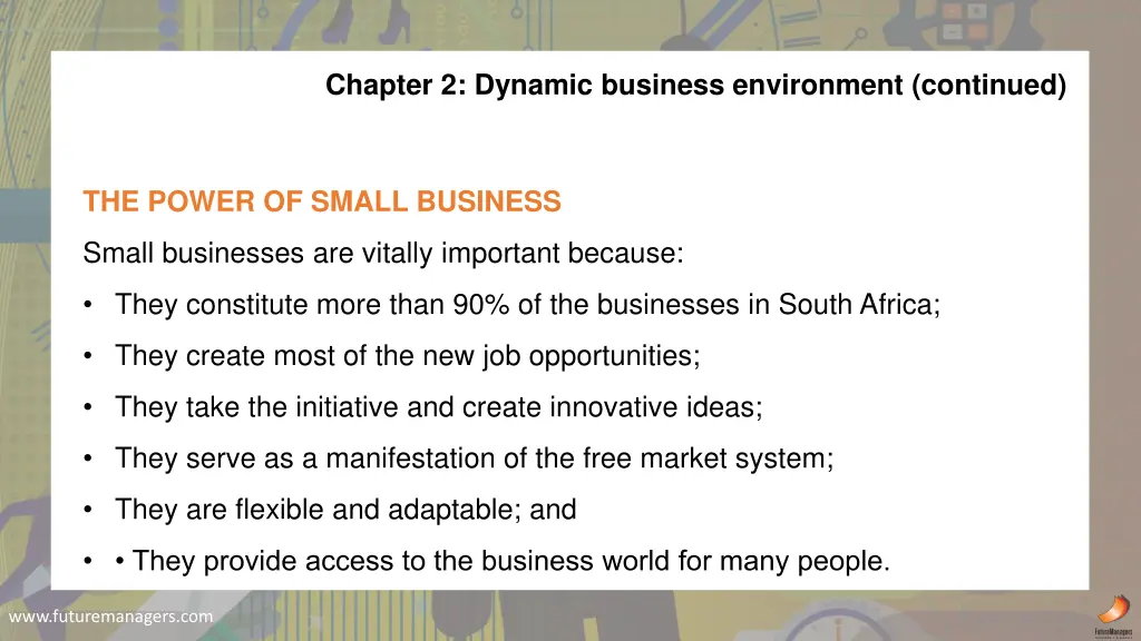 chapter 2 dynamic business environment continued 2