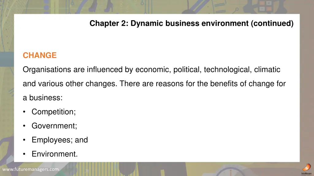 chapter 2 dynamic business environment continued 4