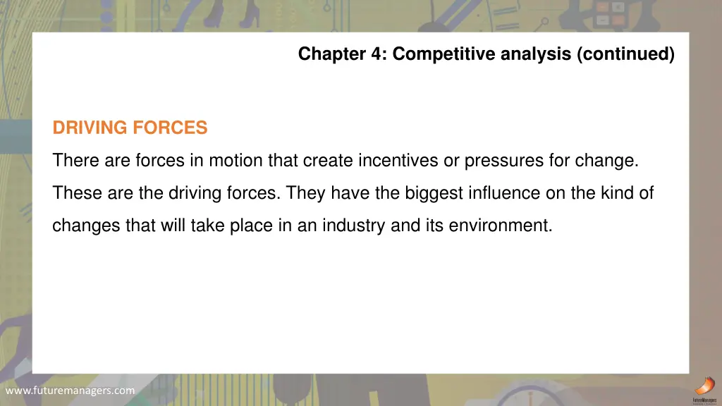 chapter 4 competitive analysis continued 1