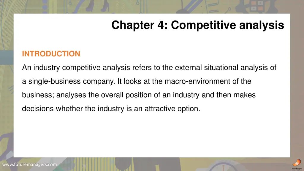 chapter 4 competitive analysis
