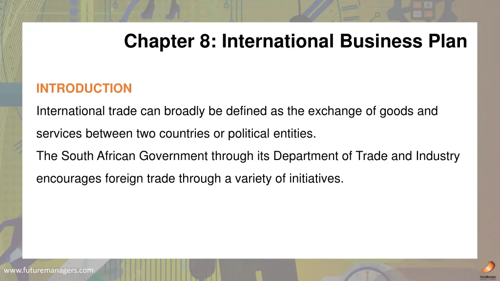chapter 8 international business plan