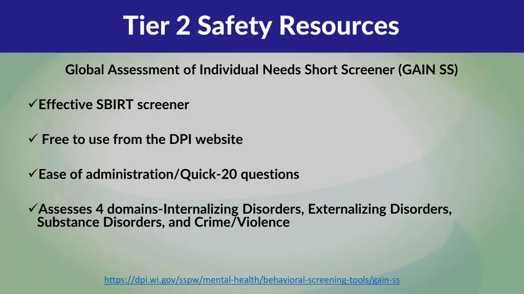 tier 2 safety resources