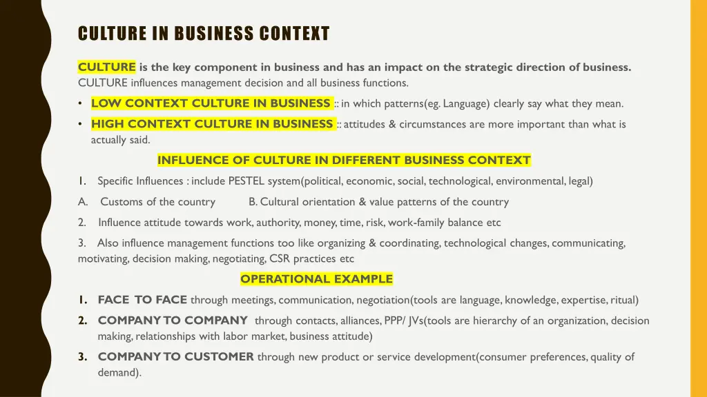 culture in business context